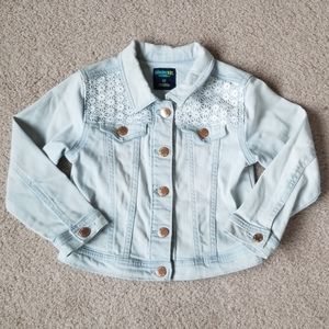 ⭐ 2/$20 Osh Kosh Jean Jacket with Lace Front Panel
